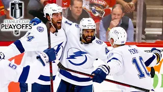 Dave Mishkin calls Lightning vs Panthers highlights (Game 1, 2022 Stanley Cup Playoffs)