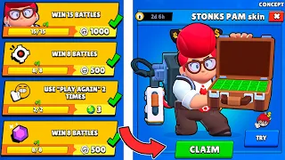 ✅ I Got STONKS PAM! 📈 SPECIAL QUEST REWARDS + Box Opening - Brawl Stars