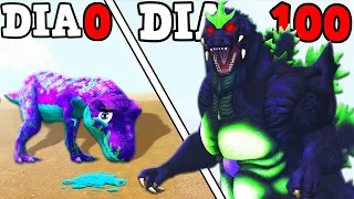 A HISTORIA DO PEQUENO DINOSSAURO REX SUPER GODZILLA! SOU UM DINOSSAURO 100 DIAS ARK!