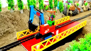 Top diy tractor making mini train track repair | diy excavator & roller repair water pipe | HP Mini