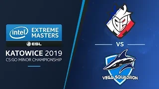 CS:GO - G2 Esports vs. Vega Squadron [Cache] Swiss Round 1 - Challengers Stage - IEM Katowice 2019