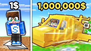 AVION de 1$ vs AVION de 1,000,000$ en Minecraft!💰😱 Sparta356