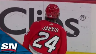 Hurricanes' Seth Jarvis Blasts One-Timer Goal To Cap Off Chaotic Power Play Sequence