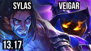 SYLAS vs VEIGAR (MID) | 68% winrate, 6 solo kills, Dominating | EUW Master | 13.17