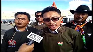 Ladakh BJP MP Jamyang Tsering Namgyal Celebrate Independence Day | V6 Telugu News