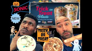 NEW Sonic Trick or Treat Blast (Vanilla & Chocolate) - Halloween Food Review 🎃🍦👻