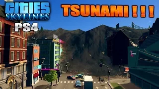 Cities Skylines PS4 Edition Tsunami City, Flood Town. No Disaster Expansion? No Problem.