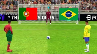 Ronaldo vs Messi Match | Portugal vs Brazil Match | Penalty Shootout Match | Efootball Gameplay 2024