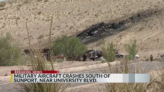 Military aircraft crashes south of Albuquerque International Sunport