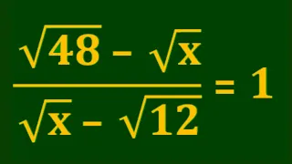 Math Olympiad Algebra | Square Root Simplification | What is the Value of x in this Problem ?