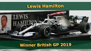 Lewis Hamilton - Mercedes W10 - Winner British GP 2019 - Minichamps F1 1:43 model car review