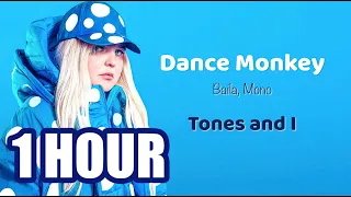 TONES AND I - DANCE MONKEY -1 HOUR  (LYRICS VIDEO)