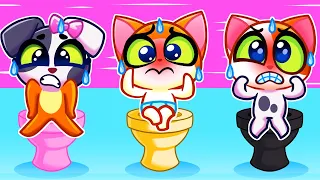 Colorful Potty 🩷💛🖤 Body Switch Puzzle 🧩 Where's My Potty?! 🚽 Toddler Story by Purr-Purr Live