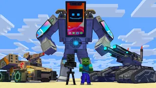 Titan SMARTPHONE MAN & Cybertank Battle - Minecraft Skibidi Toilet