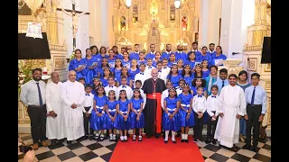 Warm welcome and Choral piece singing for Felicitation of His Eminence Filipe Neri Cardinal Ferrão