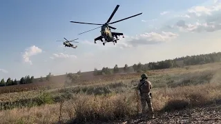 Ukraine - XX.09.2023. Ukrainian Attack Helicopter Mi-24P And Czech Mi 24V.