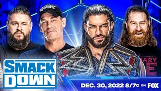 John Cena and Kevin Ownes vs Roman Reigns and Sami Zyan | Smackdown 31 dec highlights 2022