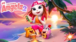 New Summer Update 🍉🏖️ - My Talking Angela 2 - Android Gameplay Walkthrough Episode 34