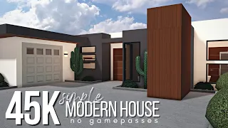 BLOXBURG | Simple Modern House | 45k | No Gamepass Speedbuild