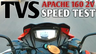 TVS Apache RTR 160 2V Top Speed Test | Kitni tej | High speed | PoweronTorque