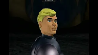 Jonny Quest fights the Tigari Guardian in QuestWorld