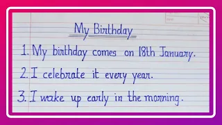 10 Lines on My Birthday in English/ Birthday Essay Writing by Hiral Suthar