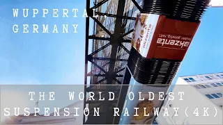 Wuppertal (Germany) 4K: Schwebebahn, the World Oldest Suspension Railway still in use. with subtitle