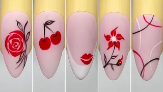 Red, White, Black Nail Art Step-by-Step💅 New Nails Art Compilation💝 New Nails