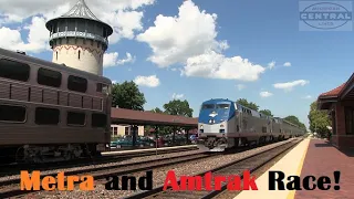 Amtrak and Metra go Side by Side!