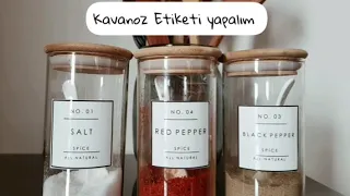 kavanoz etiketi yapımı / DİY sticker