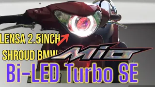 Instal Lampu Projie Bi-LED 2.5inch di Motor Mio Smile pake shroud | Turbo SE | Hadi Sutrisno