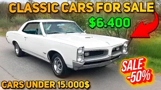 20 Fantastic Classic Cars Under $15,000 Available on Craigslist Marketplace! Big Great Sale!!