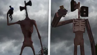 Siren Head - Minecraft Horror Film side-by-side comparison