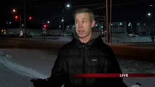 Mark Woodley returns to live-weather reporting