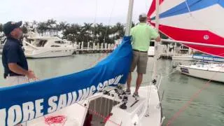Offshore Sailing School - How to Jibe a Symmetric Spinnaker