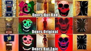 The Backdoor in Roblox Doors Vs Doors But Bad Vs Doors But Epic Jumpscares