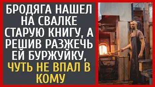 Бродяга нашел на свалке старую книгу, а решив разжечь ей буржуйку, чуть не впал в кому