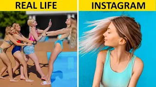 17 INSTAGRAM HACKS AND PHOTO DIY || Instagram vs Real Life by Mr Degree