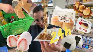 24h comendo comida da loja de CONVENIÊNCIA do JAPÃO!