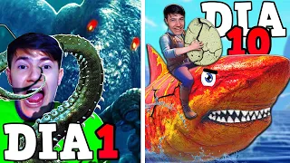 SOBREVIVI 100 DIAS NO OCEANO DO ARK CIÊNCIA! ENFRENTEI O KRAKEN GIGANTE!