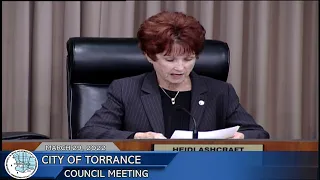 CITY OF TORRANCE COUNCIL MEETING - MARCH 29, 2022