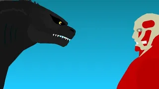 Godzilla (2019) Vs Attack On Titans (Titans And Colossal Titan) | Animation