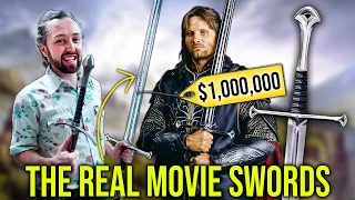 Trying not to destroy $1,000,000 LOTR swords at WETA WORKSHOP