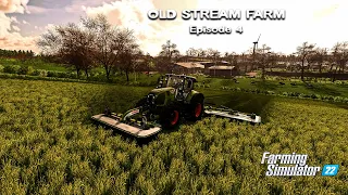 Winter grass mowing. Finishing potato harvest. Making hay | Old Stream farm | FS22 | Timelapse #4