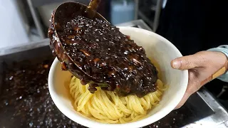 korean black noodle - jjajangmyeon / 4000원짜리 짜장면 / korean street food