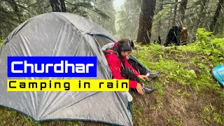 Vlog 162 | Camping in heavy rain Churdhar. Camping in dense forest.￼