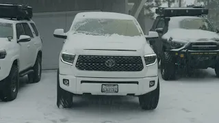 2019 Toyota Tundra TRD Sport 5.7L V-8 4x4 CREW MAX DRIFTING IN SNOW CARVEN EXHAUST SOUND CLIP