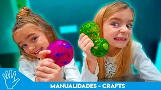 COMO HACER unas PELOTAS ANTIESTRÉS con CANICAS de AGUA - MANUALIDADES CRAFTS - SaneuB