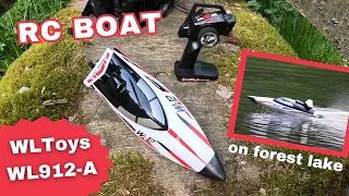 With our NEW WLtoys RC Speed boat on Forest Lake. Test || Must Have || Affordable RC Boat || WL912-A
