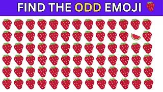 FIND THE ODD EMOJI OUT | Spot the Difference | 15 Odd one out puzzle | easy